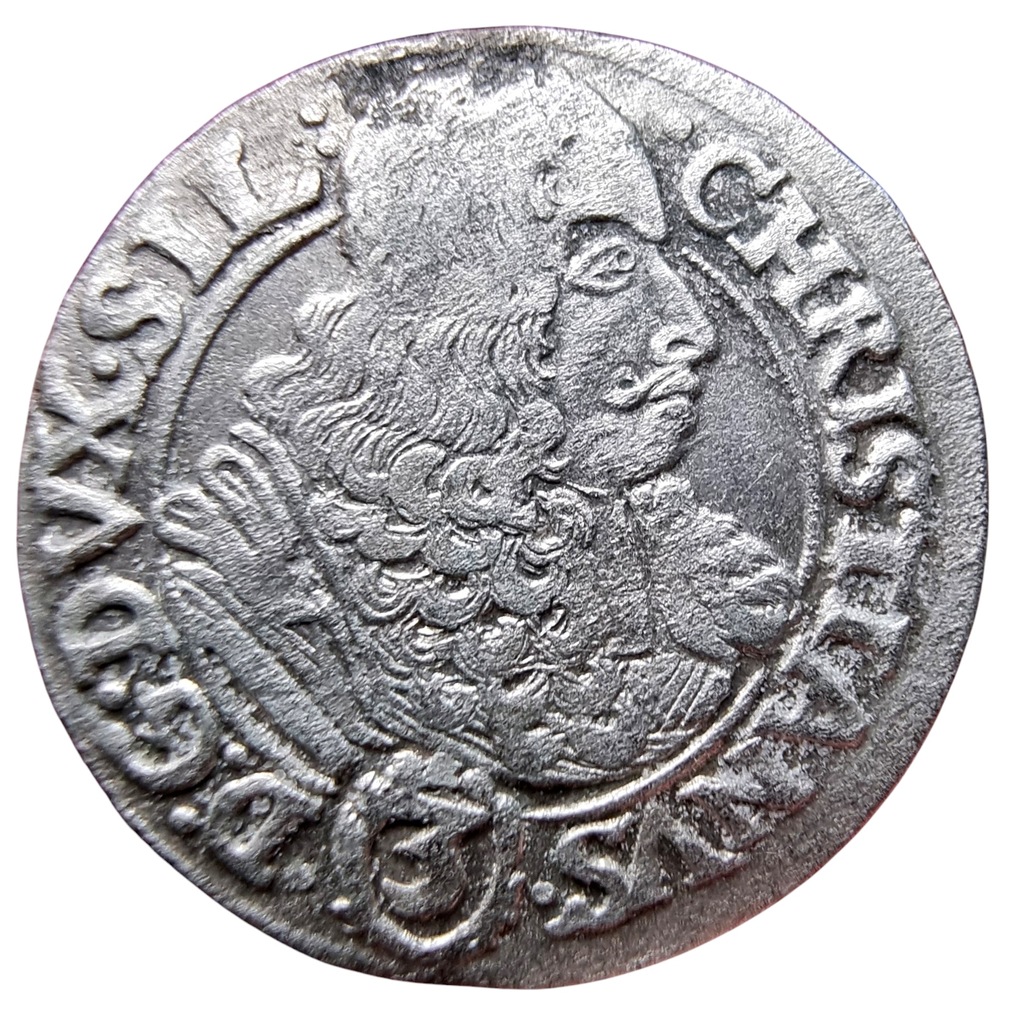 NumisMATI D743 3 krajcary 1669 Chrystian Wołowski, Brzeg, Śląsk, srebro