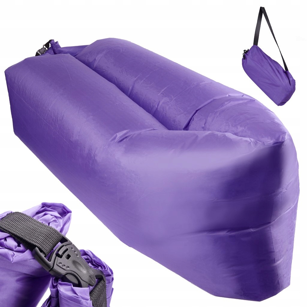 SOFA materac łóżko leżak na powietrze fioletowy 23