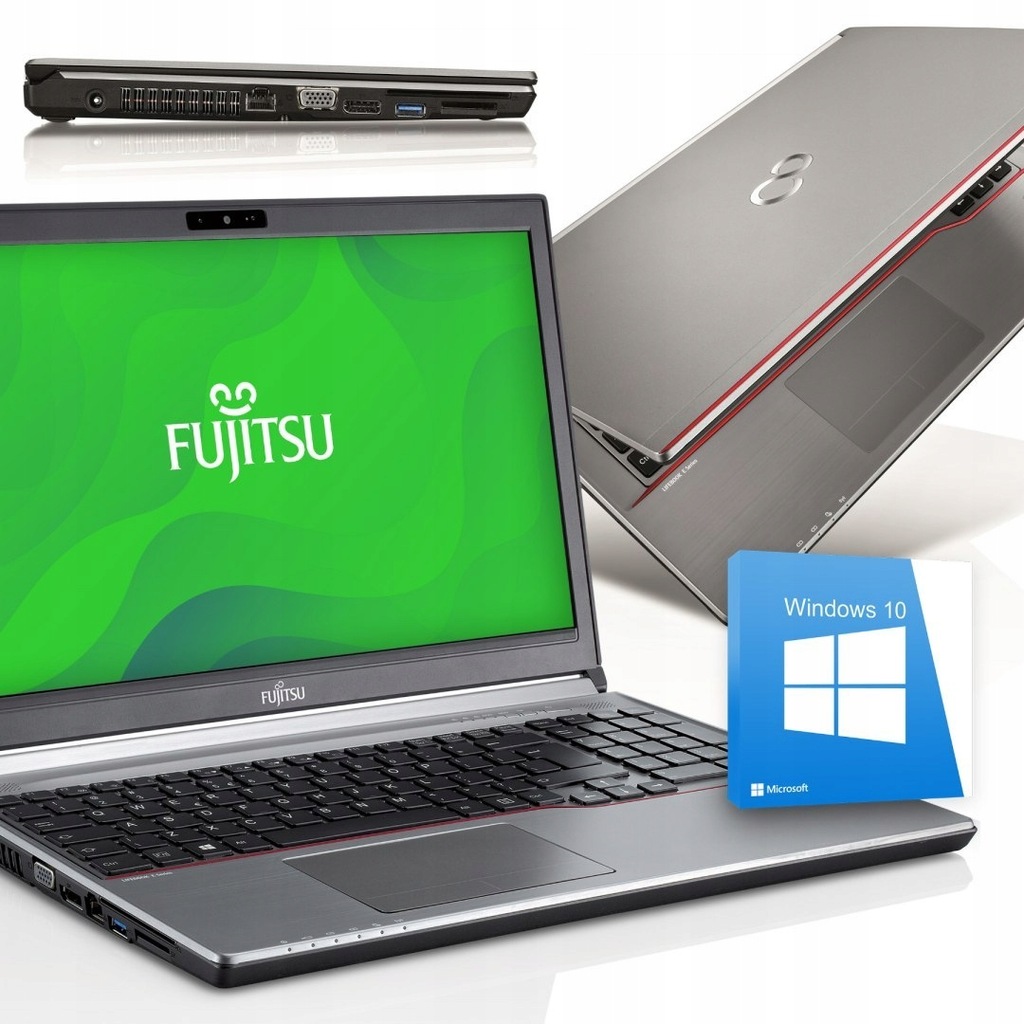 Biznesowy Fujitsu LifeBook 15in DVD 8GB 120GB SSD