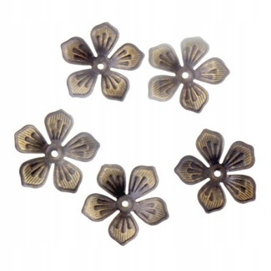 Środki do kwiatków 10szt.26x26mm brązowe