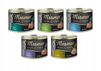 MIAMOR Feline Filets in Jelly mix dla kota 5x 185g