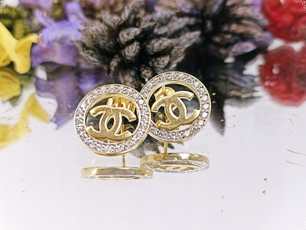 Złote Kolczyki Chanel 585 3,44 g