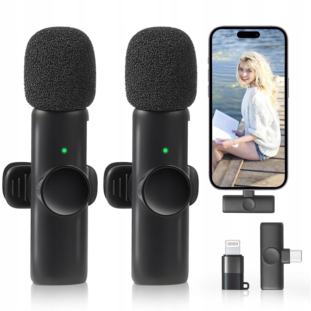 Zwoos Lavalier mikrofon, bezprzewodowy mini
