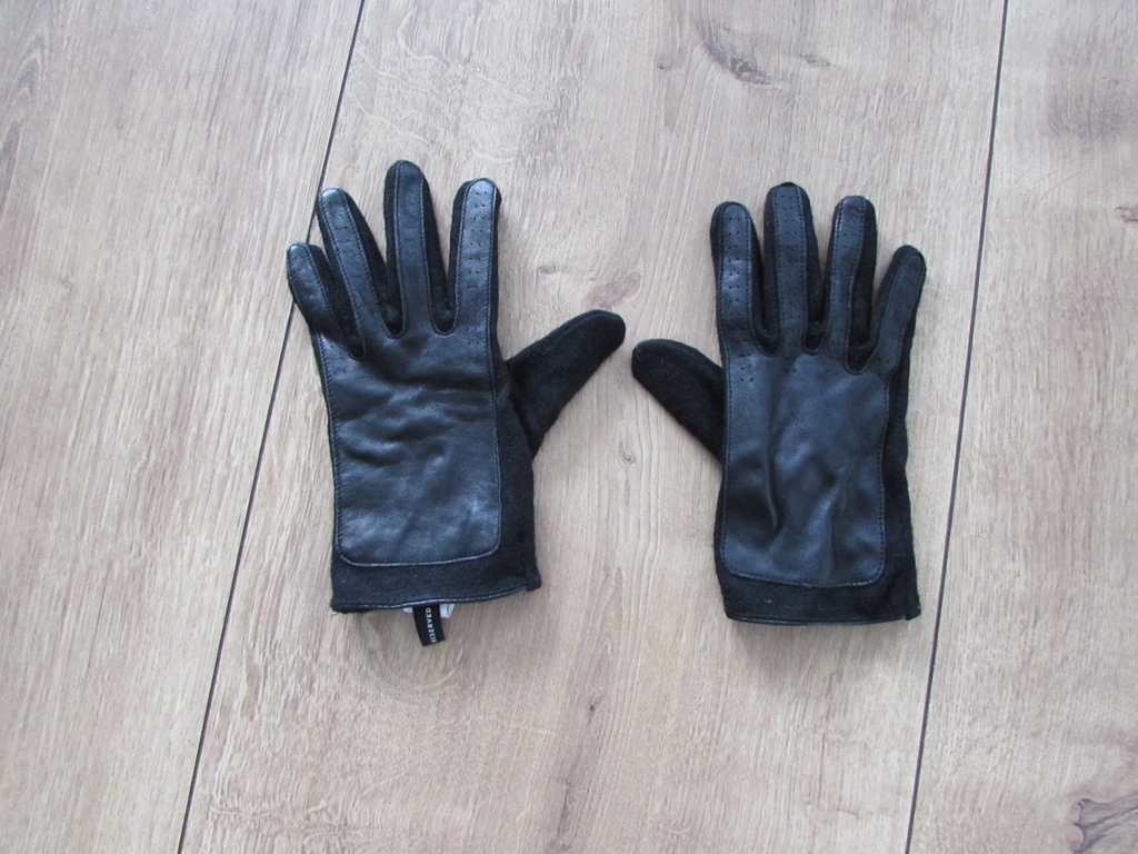 Rękawiczki czarne reserved skóra