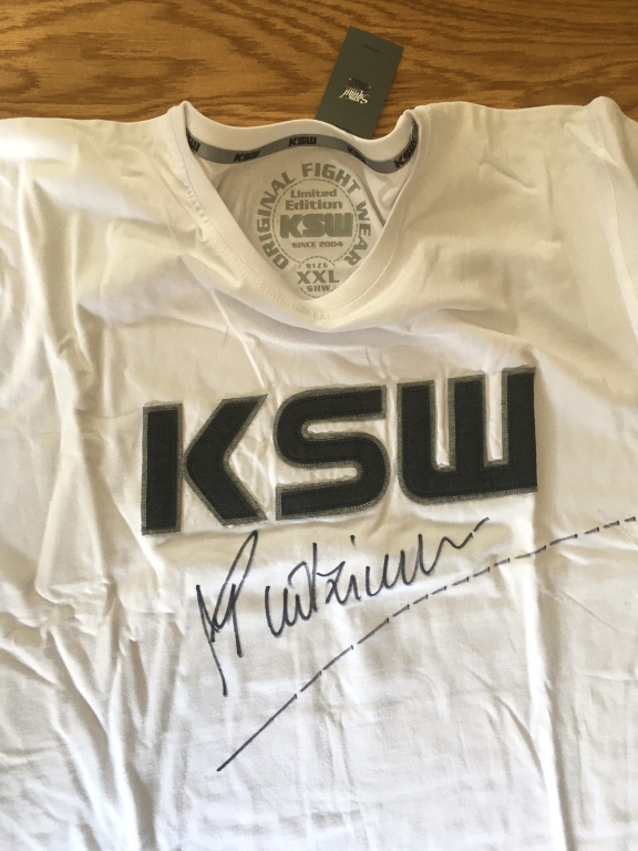 Koszulka KSW z autografem Mariusza Pudzianowskiego