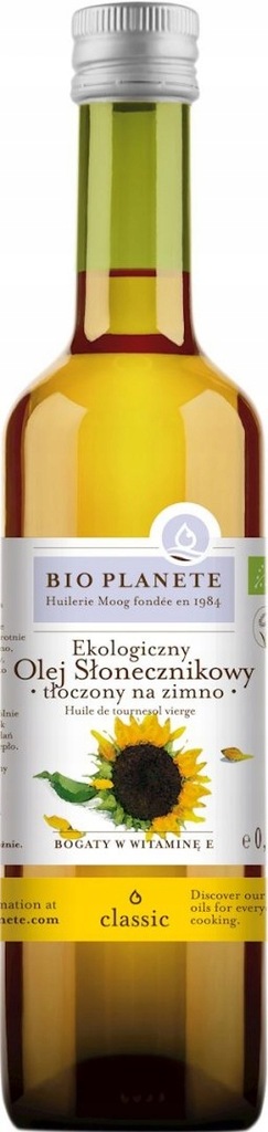 OLEJ SŁONECZNIKOWY VIRGIN BIO 500 ml - BIO PLANETE