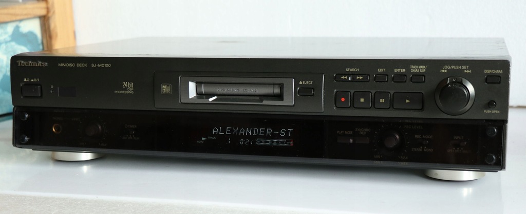 MiniDisc Technics SJ-MD100 odtwarzacz- nagrywarka tytanowy optical digital
