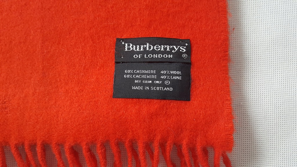 BURBERRY ! LUKSUSOWY SZAL 60% KASZMIR 40% WEŁNA