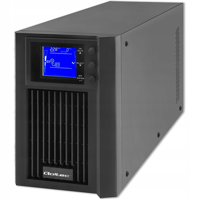 Qoltec Zasilacz awaryjny UPS | On-line | Pure Sine Wave | 2kVA | 1.6kW | LC