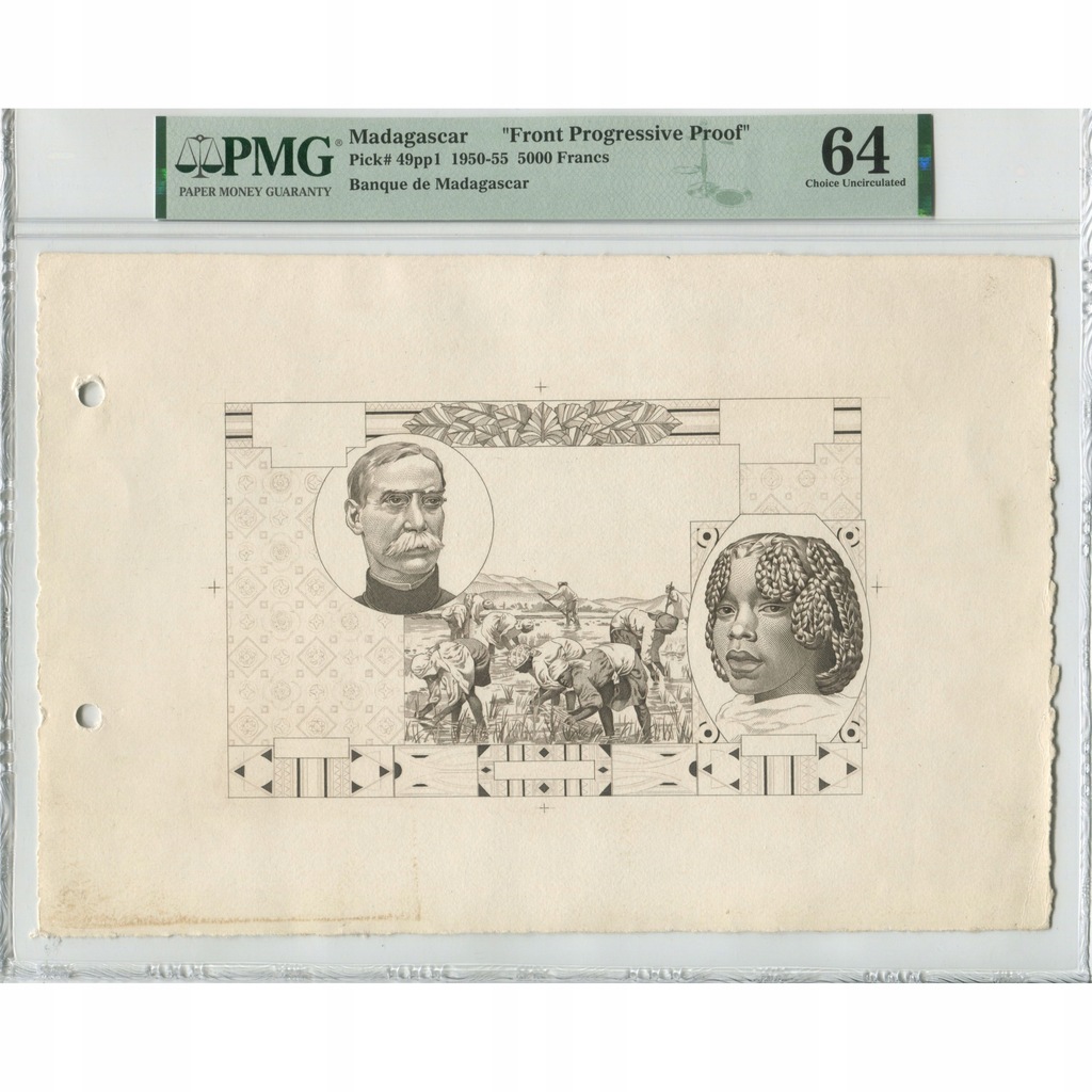 Banknot, Madagascar, 5000 Francs, Undated (1950),