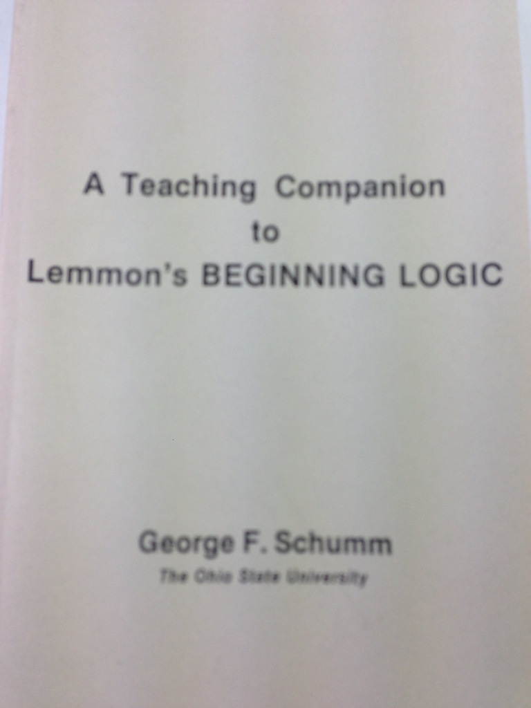 A TEACHING COMPANION TO LEMMONS BEGINNING LOGIC
