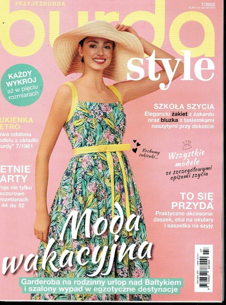 Burda 7/2022 wykroje sukienka żakiet