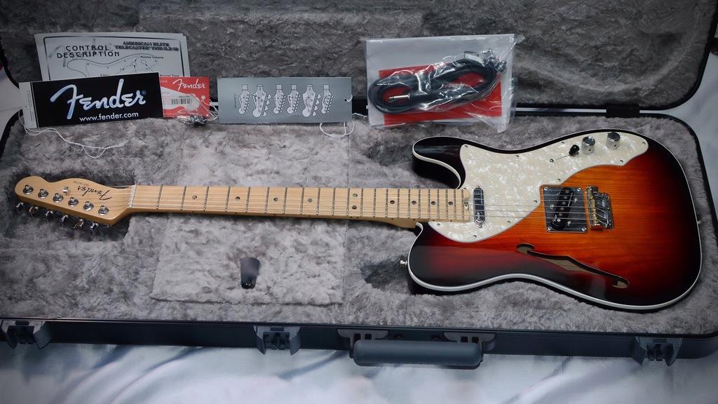 ギター Fender TelecasterThinline American Elite Fender American Elite Telecaster Thinline, Maple Fingerboard