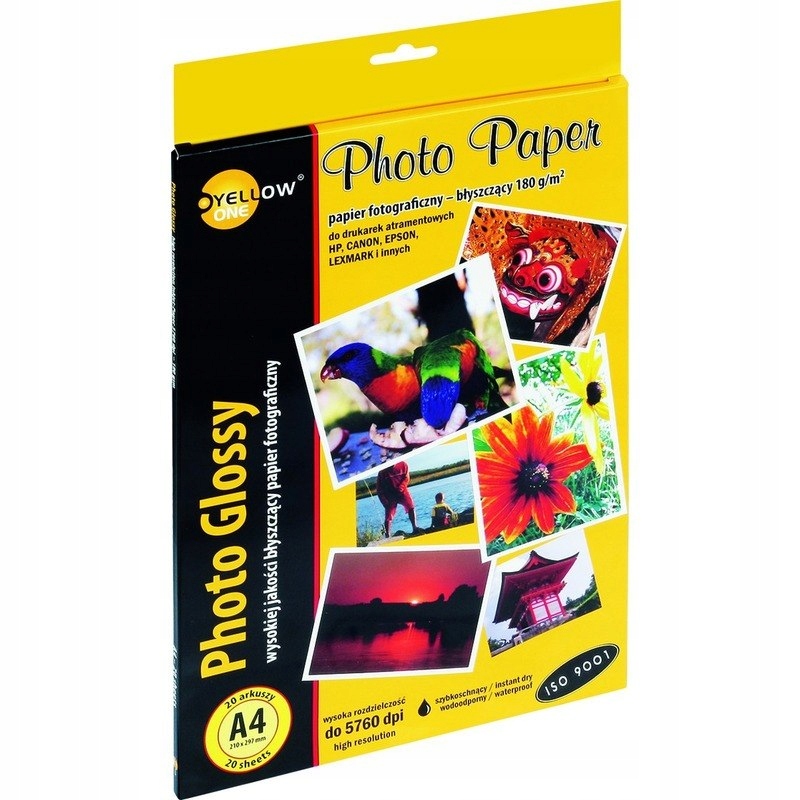 PAPIER FOTOGRAFICZNY YELLOW ONE A4 180 G BŁYSZCZĄCY Yellow One