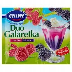 Gellwe - Duo galaretka smak malina jeżyna - 75 g