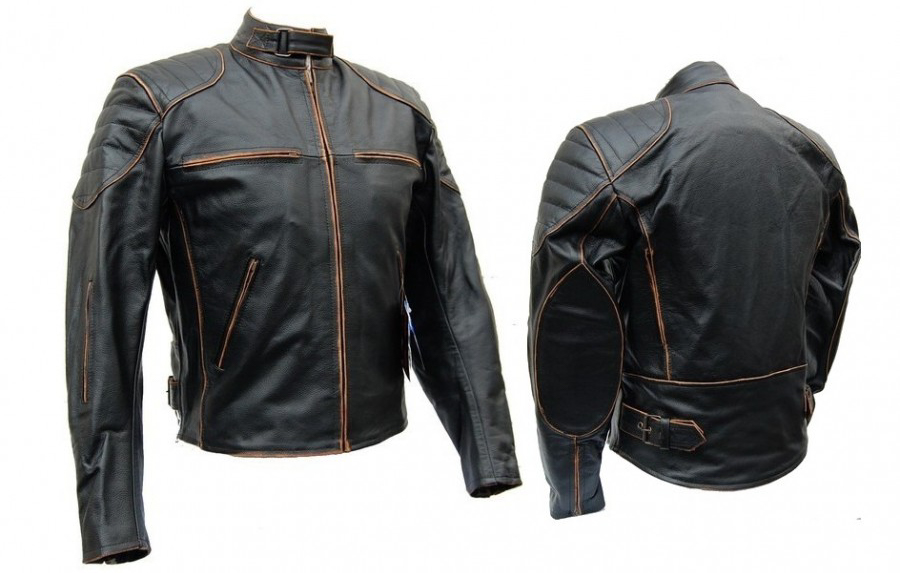 Kurtka skórzana motocyklowa Rypard Cafe Retro 3XL