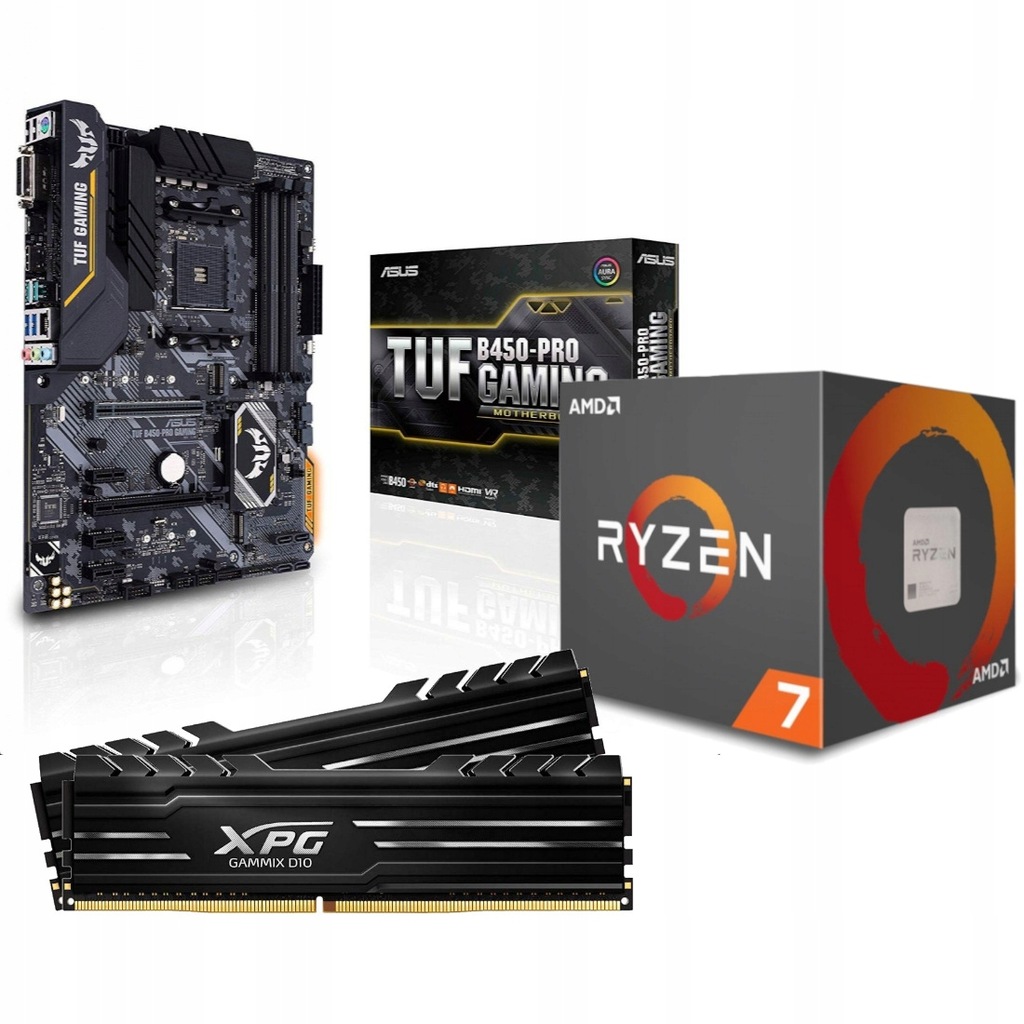 Купить Комплект R7 2700X + TUF B450-PRO + XPG 16 ГБ, 3200 МГц: отзывы, фото, характеристики в интерне-магазине Aredi.ru