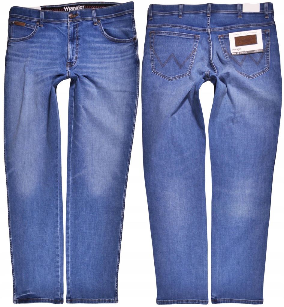 WRANGLER spodnie HIGH jeans TEXAS SLIM _ W46 L34