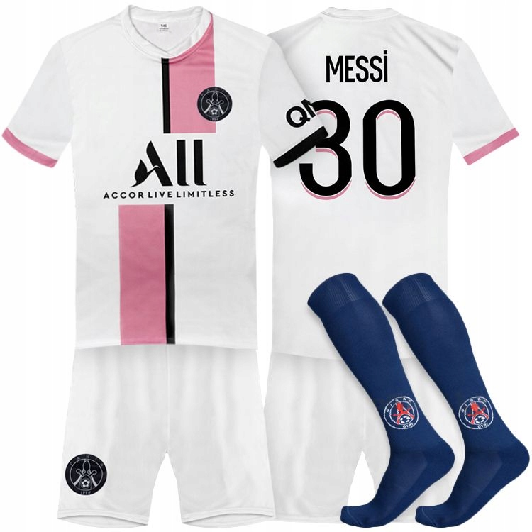 MESSI 30 Strój Piłkarski PSG Komplet i Getry 134cm