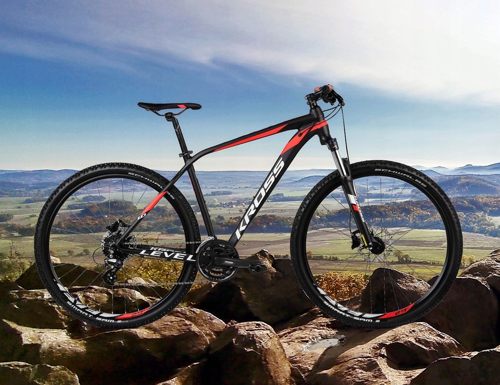 Rower KROSS Level 1.0 2021 L 29'' czarny czerwony 9857626124