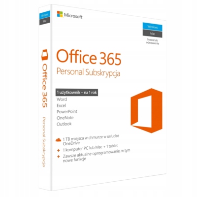 Oprogramowanie Ms Office 365 Personal