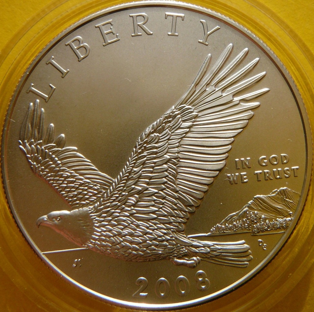 1$ USA 2008 P AMERYKAŃSKI ORZEŁ BIELIK SREBRO MATT