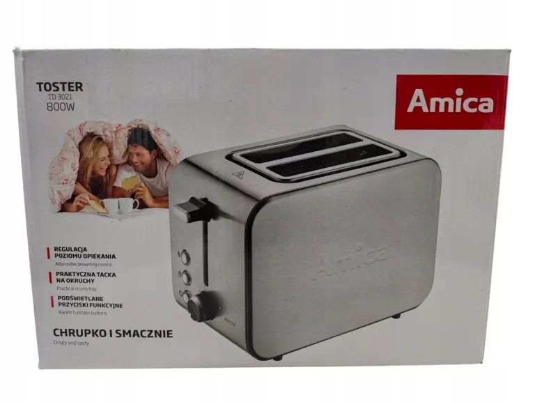 TOSTER AMICA TD3021 800W SREBRNY