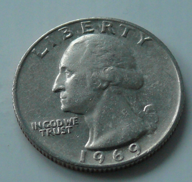 USA - 25 CENTÓW QUARTER DOLLAR LIBERTY 1969 r. (2)