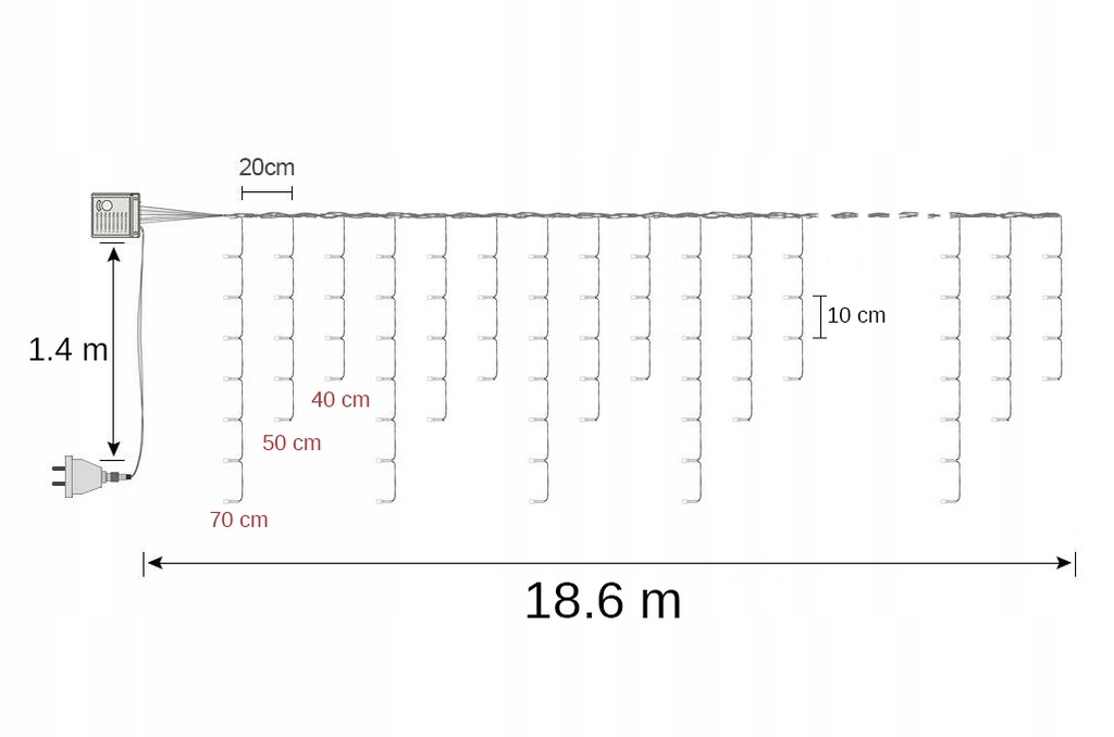 Купить SOPLE LED 500 18м Световая завеса Сосулька ТЕПЛАЯ: отзывы, фото, характеристики в интерне-магазине Aredi.ru