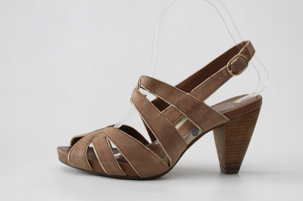 CLARKS softwear - skórzane sandały r. 37,5 (23,5cm