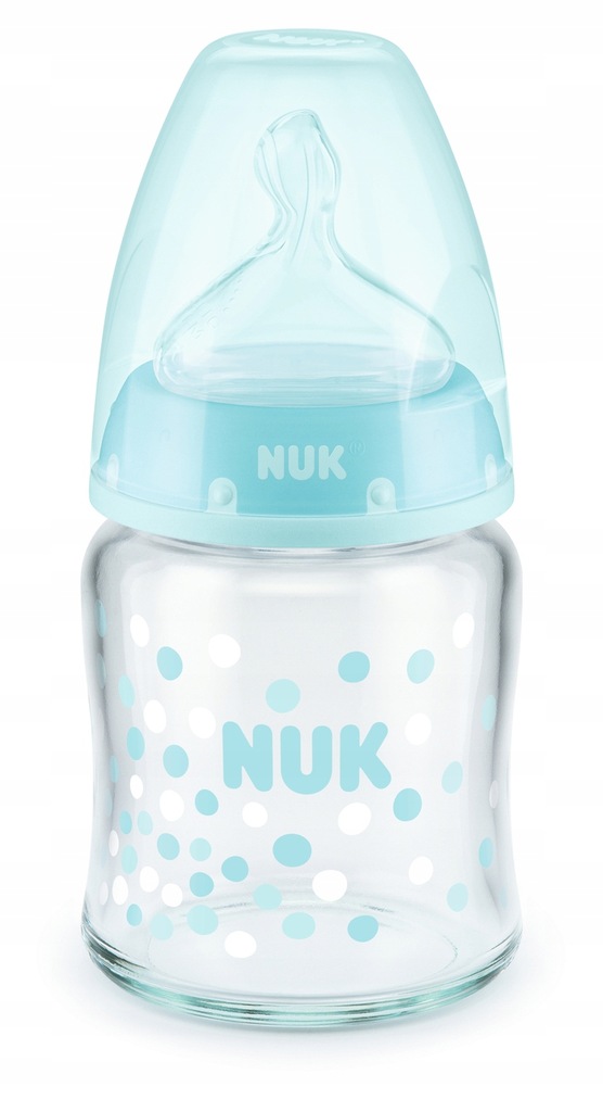 NUK butelka FC+ szklana 120ml smoczek 0-6