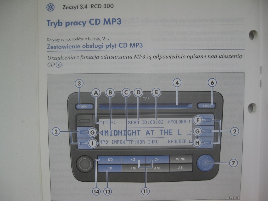 Купить VW RCD 300 Руководство пользователя магнитолы VW Passat B6PL: отзывы, фото, характеристики в интерне-магазине Aredi.ru