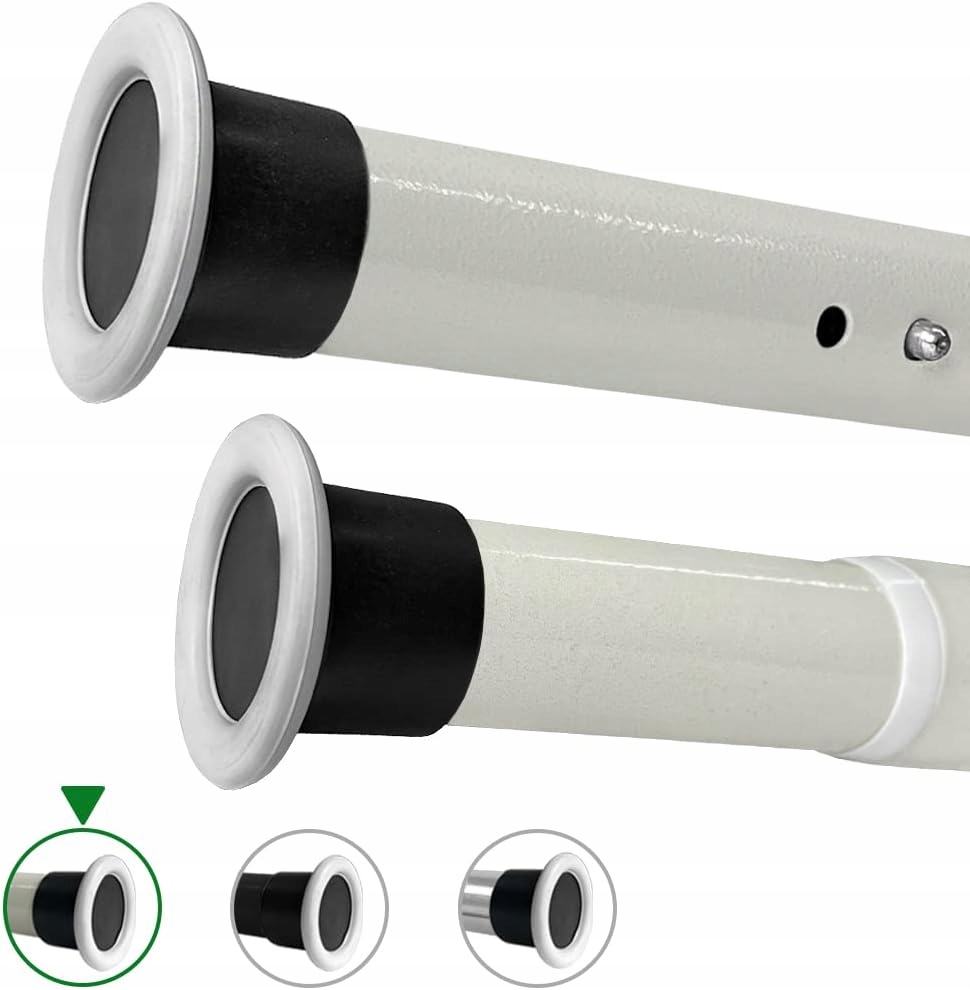 Drążek teleskopowy prysznicowy Karnisz rozporowy HOMESUN 210-260cm biały