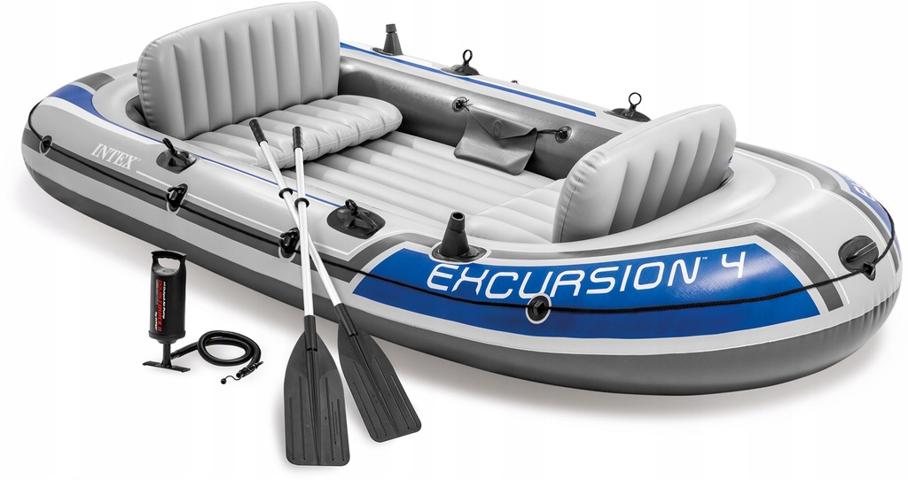PONTON EXCURSION 4 315x165x43 cm + WIOSŁA / POMPKA - INTEX 68324