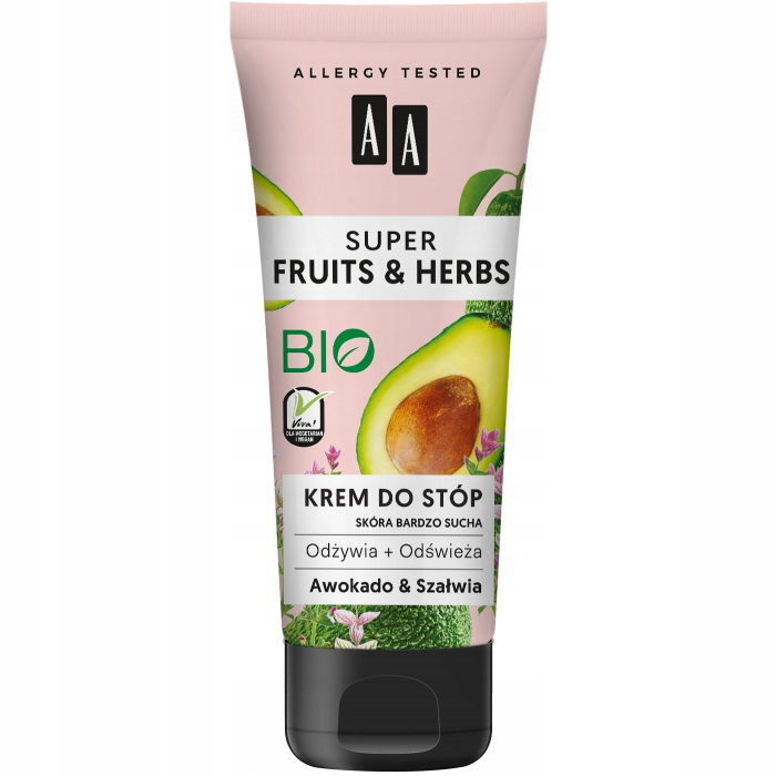 AA FRUITS HERBS KREM DO STÓP AWOKADO SZAŁWIA 75ML