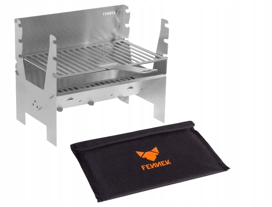 MOBILNY GRILL NA WĘGIEL DRZEWNY STAL NIERDZEWNA