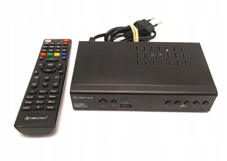 DEKODER CABLETECH DVB-T2 URZ0336C HD + PILOT