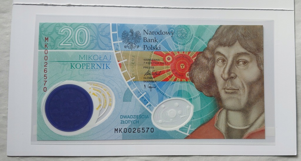 banknot - 20 złotych - MIKOŁAJ KOPERNIK - 2023 - POLIMEROWY / UNC