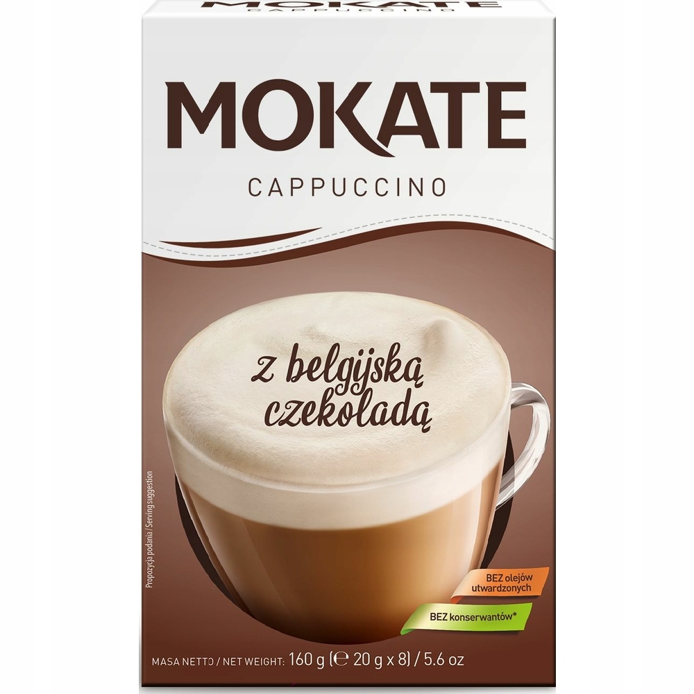 Cappuccino MOKATE z belgijską czekoladą 160g