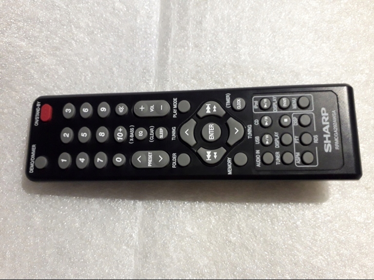 oryginalny pilot SHARP - RRMCGA292AWSA -AUDIO wieża boombox GXM10H0R GX-M10