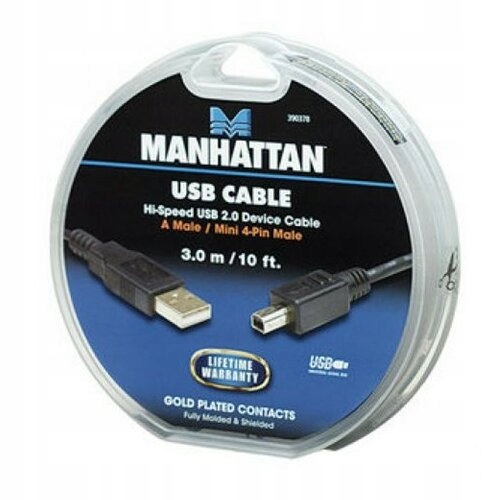 Kabel Manhattan USB A Męski / Mini 4-Pin Męski