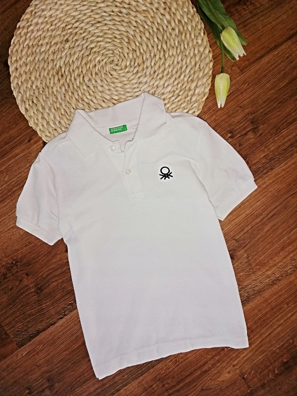 KOSZULKA 100% BAWEŁNA POLO BENETTON 128 F380