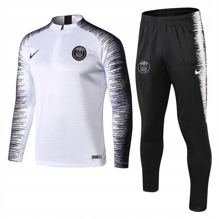 Zestaw Dresy + Bluza Sport PSG biało czarny