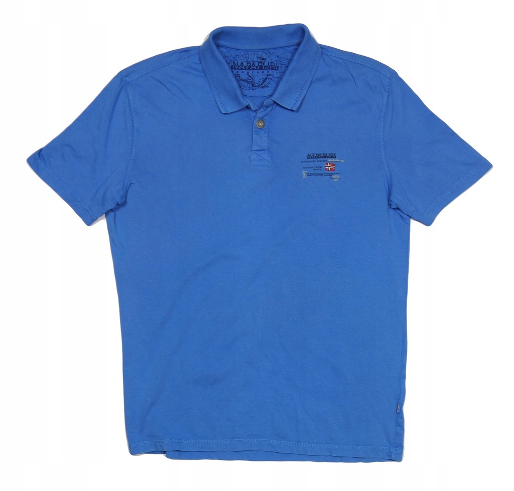 NAPAPIJRI Niebieska Koszulka Polo Logo r. S M