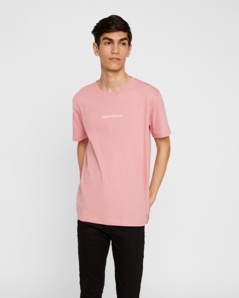 CALVIN KLEIN T-SHIRT RÓŻOWY LOGO MĘSKI M APB