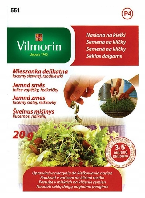 Mieszanka na kiełki delikatna 20g Vilmorin