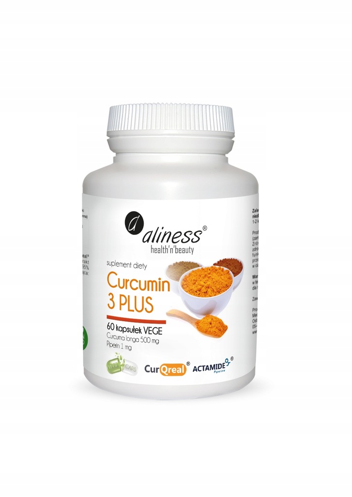 Aliness CURCUMIN i PIPERYNA turmeric KURKUMINA 60k