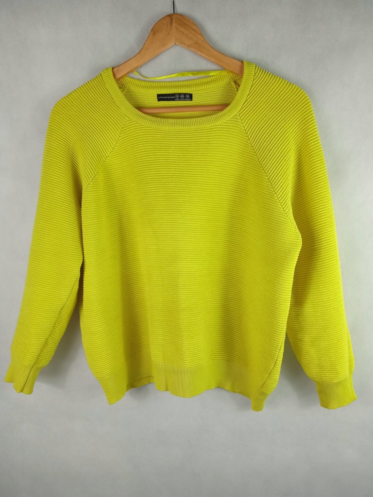 Sweter limonkowy, oversize, Atmosphere, r. 40