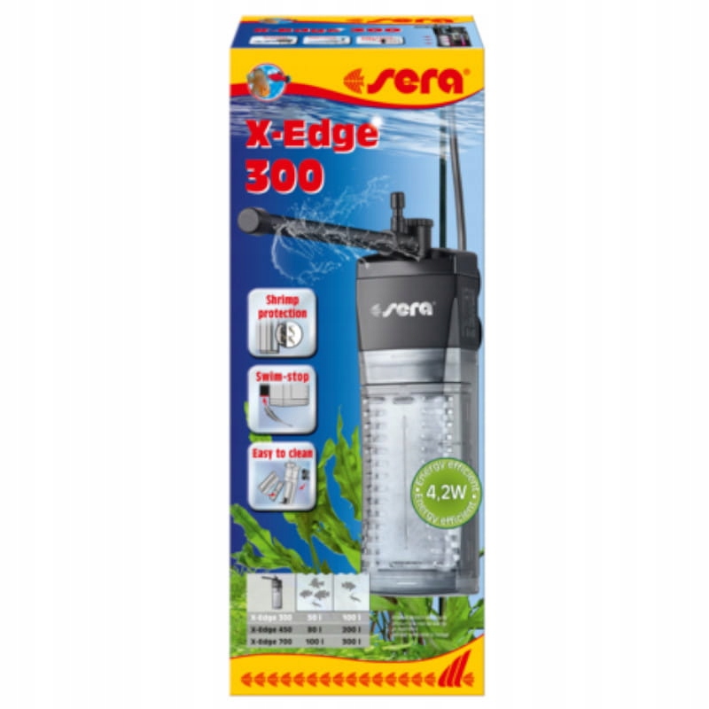 CICHY FILTR WEWNĘTRZNY NAROŻNY X-EDGE 300 SERA