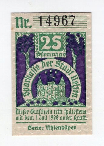 Uelzen 25 fenigów 1922